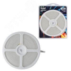 Лента светодиодная гибкая герметичная. NEON ULS-N01-2835-120LED/m-6mm-IP67-DC12V-9W/m-5M-4000K. катушка 5м в блистере белый свет 4000К - фото 4