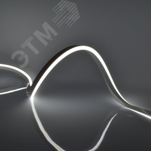 Лента светодиодная гибкая герметичная. NEON ULS-N01-2835-120LED/m-6mm-IP67-DC12V-9W/m-5M-6500K катушка 5м в блистере дневной белый свет 6500K - фото 2