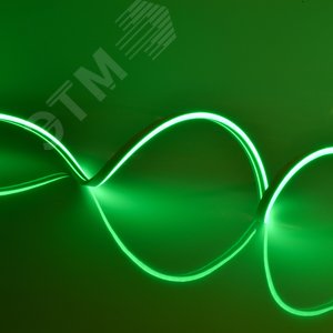 Лента светодиодная гибкая. NEON ULS-N01-2835-120LED/m-6mm-IP67-DC12V-9W/m-5M-GREE катушка 5 м в блистере зеленый свет - фото 3
