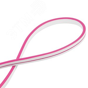 Лента светодиодная гибкий неон 9Вт/м 12В розовый IP67 120 LED/м катушка 5м. в блистере - фото 3