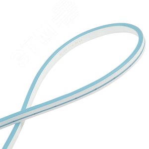 Лента светодиодная гибкий неон 9Вт/м 12В голубой IP67 120 LED/м катушка 5м. в блистере - фото 3