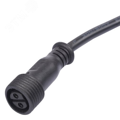 "Провод 25 см для подключения прожекторов линейных 24V серии L52, L53 к блоку питания. Разъем ""мама"" UCX-LD2/L52-0.25M DC24V BLACK " - фото 3