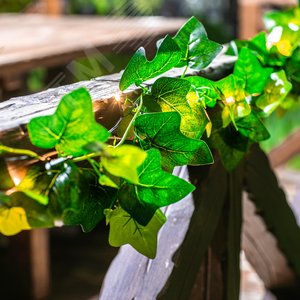 Гирлянда садовая на солнечной батарее USL-S-135/PT2000 IVY Плющ 20 светодиодов Теплый белый свет 1хАА Ni-Mh аккумулятор в/к IP44 - фото 4