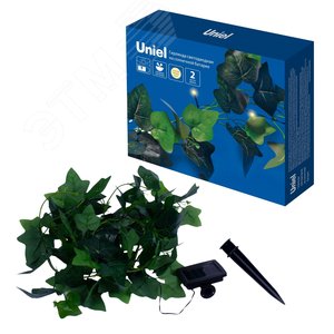 Гирлянда садовая на солнечной батарее USL-S-135/PT2000 IVY Плющ 20 светодиодов Теплый белый свет 1хАА Ni-Mh аккумулятор в/к IP44 - фото 6