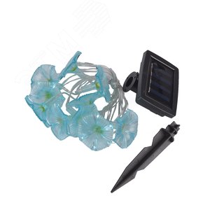 Гирлянда садовая на солнечной батарее USL-S-136/PT2000 GLORYBIND Вьюнок 20 светодиодов Белый свет 1хАА Ni-Mh аккумулятор в/к IP44 - фото 1