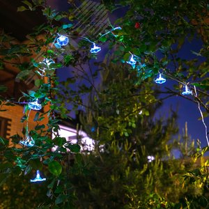 Гирлянда садовая на солнечной батарее USL-S-136/PT2000 GLORYBIND Вьюнок 20 светодиодов Белый свет 1хАА Ni-Mh аккумулятор в/к IP44 - фото 3