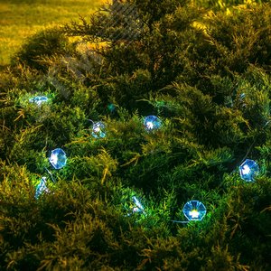 Гирлянда садовая на солнечной батарее USL-S-136/PT2000 GLORYBIND Вьюнок 20 светодиодов Белый свет 1хАА Ni-Mh аккумулятор в/к IP44 - фото 4