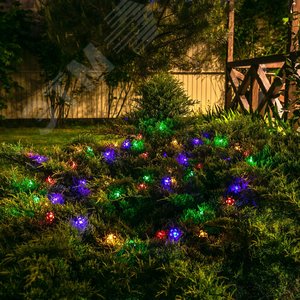 Гирлянда садовая на солнечной батарее USL-S-137/PT5000 SAKURA Сакура 50 светодиодов Разноцветный свет 1*АА Ni-Mh аккумулятор в/к IP44 - фото 3