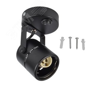 Светильник DLC-S612 GU10/B BLACK декоративный накладной серия Sotto Без лампы цоколь GU10 Выкл на корпусе Металл Черный TM Fametto - фото 4