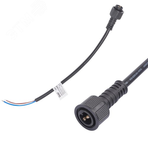 "Провод, 25см, для подключения линейных прожекторов 24V серии L52, L53 к блоку питания. Разъем ""папа"" UCX-LD2/L52-0.25M/M7 DC24V BLACK " - фото 1