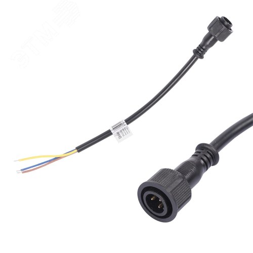 "Провод, 25см, для подключения линейных прожекторов 220V серии L52, L53. Разъем ""папа"" UCX-LL2/L52-0.25M/M7 220V BLACK " - фото 1