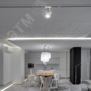 Светильник-прожектор UBL-Q322 GU10 WHITE трековый. Под лампу GU10. Корпус белый. ТМ Volpe - фото 4