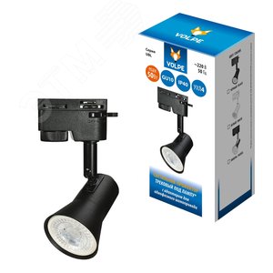 Светильник-прожектор UBL-Q323 GU10 BLACK трековый. Под лампу GU10. Корпус черный - фото 2