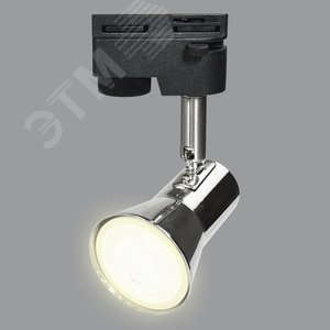 Светильник-прожектор UBL-Q323 GU10 NICKEL трековый. Под лампу GU10. Корпус под никель - фото 2