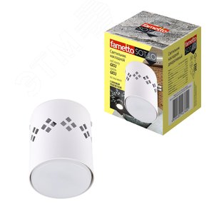 Светильник декоративный накладной серия Sotto Без лампы цоколь GX53 Доп светодиодная подсветка 3Вт DLC-S616 GX53 WHITE Металл Белый TM Fametto - фото 3