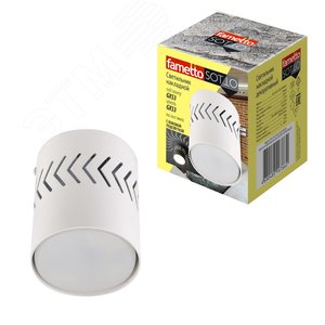 Светильник DLC-S617 GX53 WHITE декоративный накладной Sotto Без лампы цоколь GX53 Доп светодиодная подсветка 3Вт металл белый Fametto - фото 4