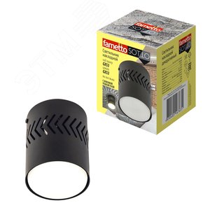 Светильник DLC-S617 GX53 BLACK декоративный накладной Sotto Без лампы цоколь GX53 Доп светодиодная подсветка 3Вт металл черный Fametto - фото 3