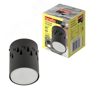 Светильник DLC-S618 GX53 BLACK декоративный накладной серия Sotto Без лампы цоколь GX53 Доп светодиодная подсветка 3Вт Металл Черный TM Fametto - фото 3