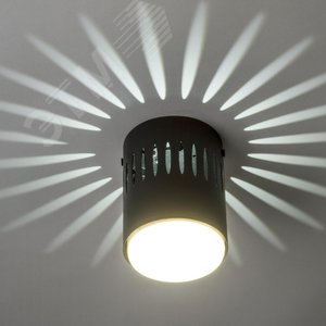 Светильник DLC-S619 GX53 BLACK декоративный накладной Sotto Без лампы цоколь GX53 Доп светодиодная подсветка 3Вт металл черный Fametto - фото 2