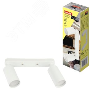 Светильник DLC-S620 GU10x2 WHITE декоративный накладной серия Sotto Без ламп цоколь GU10x2 шт. Металл Белый TM Fametto - фото 4