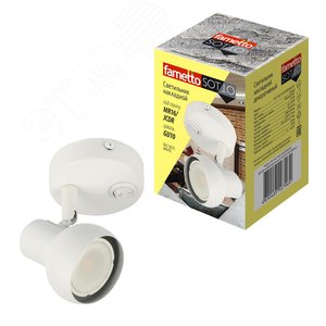 Светильник DLC-S621 GU10/B WHITE декоративный накладной серия Sotto Без лампы цоколь GU10 Выкл на корпусе Металл Белый TM Fametto - фото 4