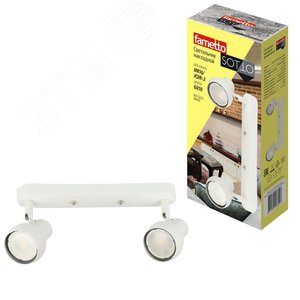 Светильник DLC-S621 GU10x2 WHITE декоративный накладной серия Sotto Без ламп цоколь GU10x2 шт. Металл Белый TM Fametto - фото 2