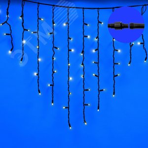 Бахрома светодиодная с эффектом мерцания 3м соединяемая 200 светодиодов теплый белый и белый свет черный провод ULD-B3007-200/TBK WARMWHITE-WHITE IP67 - фото 2