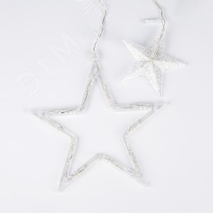 Гирлянда Занавес фигурный светодиодный 3х07м 138 светодиодов теплый белый свет прозрачный провод ULD-E3007-138/DTA WARM WHITE IP20 STARS-2 TM - фото 2