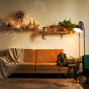 Гирлянда светодиодная Роса 100м 1000 светодиодов Теплый белый свет Пульт ДУ в/к прозрачный провод ULD-S10000-1000/DTA/RC WARM WHITE IP44 DEW ТМ - фото 4