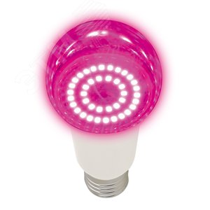 Лампа светодиодная для растений LED-A60-15W-SPSB-E27-CL PLP30WH Форма A прозрачная. Спектр для рассады и цветения. - фото 2
