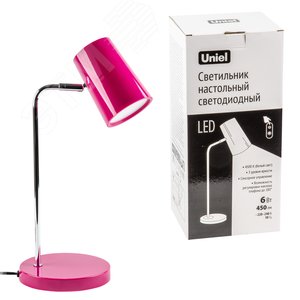 Изображение товара Cветильник настольный светодиодный 6W Сенсорный выключатель Диммер ULM-B600 6W/4500K/DIM RED Розовый (шт)