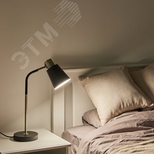 Светильник настольный 60W Цоколь Е27 Механический выключатель UML-B700 E27 BLACK Черный - фото 4