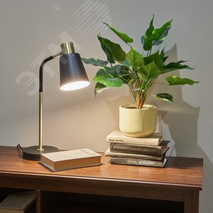 Светильник настольный 60W Цоколь Е27 Механический выключатель UML-B700 E27 BLACK Черный - фото 5