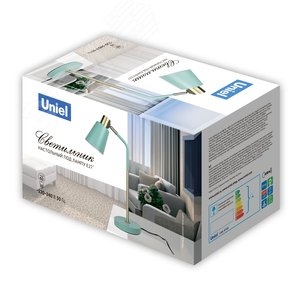 Светильник настольный 60W Цоколь Е27 Механический выключатель UML-B700 E27 WHITE Белый - фото 4