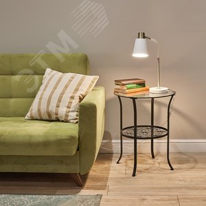 Светильник настольный 60W Цоколь Е27 Механический выключатель UML-B700 E27 WHITE Белый - фото 5