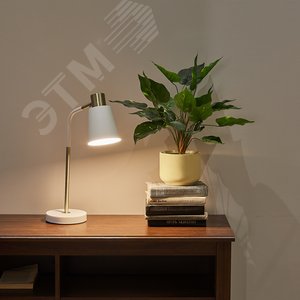 Светильник настольный 60W Цоколь Е27 Механический выключатель UML-B700 E27 WHITE Белый - фото 6