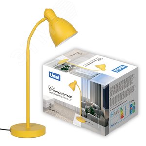 Светильник настольный 60W Цоколь Е27 Механический выключатель UML-B701 E27 YELLOW Желтый - фото 1