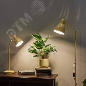 Светильник настольный 60W Цоколь Е27 Механический выключатель UML-B701 E27 YELLOW Желтый - фото 6