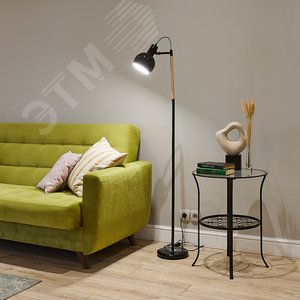 Торшер UML-T702 E14 BLACK напольный под лампу Е14 60W с регулировкой наклона Механический выключатель черный - фото 4