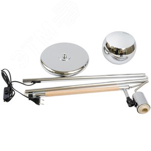 Торшер UML-T702 E14 SILVER напольный под лампу Е14 60W с регулировкой наклона Механический выключатель Серебристый ТМ - фото 2