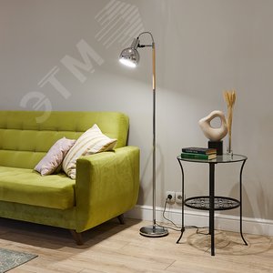 Торшер UML-T702 E14 SILVER напольный под лампу Е14 60W с регулировкой наклона Механический выключатель Серебристый ТМ - фото 4