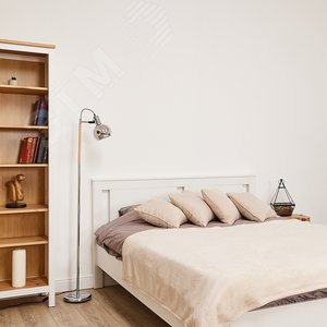 Торшер UML-T702 E14 SILVER напольный под лампу Е14 60W с регулировкой наклона Механический выключатель Серебристый ТМ - фото 5