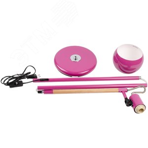 Торшер UML-T702 E14 PINK напольный под лампу Е14 60W с регулировкой наклона Механический выключатель Розовый ТМ - фото 2