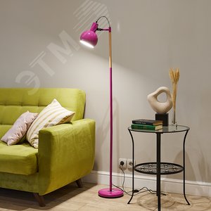 Торшер UML-T702 E14 PINK напольный под лампу Е14 60W с регулировкой наклона Механический выключатель Розовый ТМ - фото 4