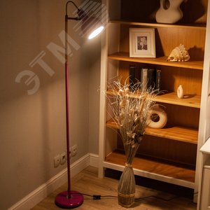 Торшер UML-T702 E14 PINK напольный под лампу Е14 60W с регулировкой наклона Механический выключатель Розовый ТМ - фото 6