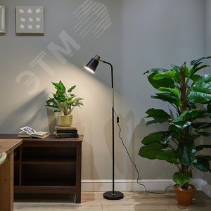 Торшер UML-T700 E27 BLACK напольный под лампу Е27 60W с регулировкой наклона Механический выключатель черный - фото 5