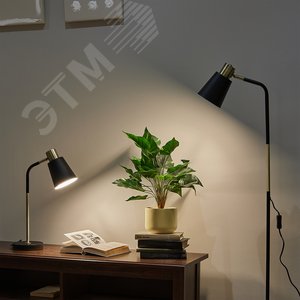 Торшер UML-T700 E27 BLACK напольный под лампу Е27 60W с регулировкой наклона Механический выключатель черный - фото 6