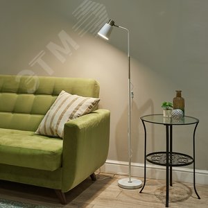 Торшер UML-T700 E27 WHITE напольный под лампу Е27 60W с регулировкой наклона Механический выключатель Белый ТМ - фото 2