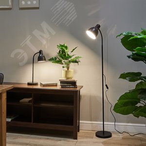 Торшер UML-T701 E27 BLACK напольный под лампу Е27 60W с регулировкой наклона Механический выключатель черный - фото 2