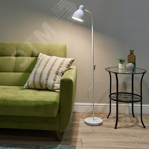 Торшер UML-T701 E27 WHITE напольный под лампу Е27 60W с регулировкой наклона Механический выключатель Белый ТМ - фото 4